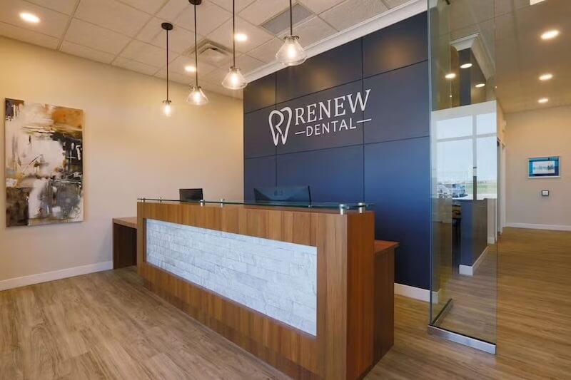 Renew Dental reception area in Winnipeg, MB